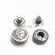 Garment Accessories Custom Embossed Logo Round 10mm 12mm 15mm 17mm 20mm Brass Press Snap Buttons For Clothes