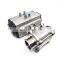 Sanitary Pneumatic  3-Piece Clamp Ball Valve With Aluminum Actuator