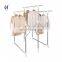 Mobile Japanese Foldable Vertical Cover Metal Clothes Hanger Drying Garment Rack