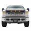 Super Duty Matte Black W Amber LED Lights Replacement Upper Grille Front Mesh Grill Fit for 2008-2011 Ford F250 F350