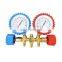 CT-536 A Brass Manifold Gauge Set HVAC refrigeration system auto air conditioner AC Charging manifold hvac manifold gauge