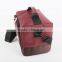 Durable Burgundy Nylon Lunch Cooler Bag Insulated Food Lunch Cooler Bag For Office With Adjustable Shoulder Strap