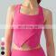 Breathable Running Wear Square Neck Cross Back Yoga Tank Top Sleeveless Gym Fitness Tops Yoga Tank Top Women With Fixed Pad