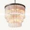 Custom Modern Luxury Cielo Three-Tier Round glass Chandelier Hanging For Living Room Restaurant Hotel Bedroom Ceiling Lighting