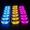 Custom LOGO 4 LED Lights Glow Wristband Light up LED Remote DMX Controlled Bracelets