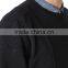 Classic wholesale simple mens plain custom crewneck black sweatshirt