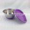 30cm Stainless Steel Salad Bowls with Silicone Bottom