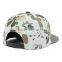 Fashion Fancy Custom Constructed Female Floweral Print Trucker Hat no Mesh With Flat Leather Brim