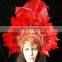 colourful Carnival feather headdress