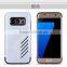 2 in 1 Texture Armor PC Dual Layers Protective Cell Phone Case Drop Resistance Phone Case for Samsung S7