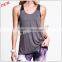 2016 new style open back cowl detail womens fitness tank tops                        
                                                Quality Choice