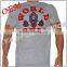Wholesale cheap 100% cotton 180GSM custom fitness sport plain mens gym t shirt