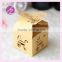 High quality baptism party souvenirs baby carriage pattern gift box for kids wedding box with unique flower open TH-207