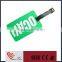 High quality custom soft PVC business card size luggage tag