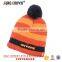 Winter Jacquard New Design Acrylic Beanie Hats With Top Ball