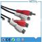 cheap and fine 2rca male to 2rca male cable sex video audio output cable