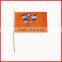 14*21cm Cheap Custom Hand Flag With Plastic Pole