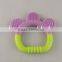 Eco-friendly Rabbit head different color design Silicone Baby Teether