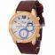 rose gold plated case sport stylist wrist watches with leather strap