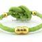 Fashion Jewelry Healthy Metal in Gold Plating Clasp Bracelet Women Snake Leather Bracelet