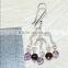 925 Sterling Silver Earring Amethyst Beads Dangle for Best Gift This Christmas