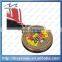custom red bronze 3D playing tennis sport medal