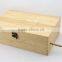 Unfinished Wood Wine Box for Two Red Wine Bottles