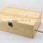 Unfinished wood wine box for two red wine bottles