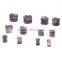 6 Pairs Organic Hand Carved Amethyst Saddle Shape 5 Petal Flower Ear Plug Earlet Flesh Tunnel - Available in Various Gauges
