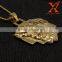 18K Gold Stainless Steel chakra Jewellery Big Weight Jesus Face Head Cross Pendant