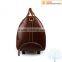 High quality camel travel bag and the men leather luggage with telescoping handle