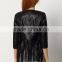 Jackets fashion women Tops Black Tassel Crop Jacket