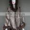 Women Winter Outwear Genuine Raccoon Fur Trim Cape with hood/tassels/poncho