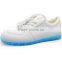 genuine leather women led canvas shoe