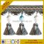Tassel fringe rayon material acrylic crystal bead tassel fringe decorative trim for curtain