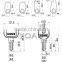 Top-rated 16mm/20mm/25mm cam lock cabinet mailbox lock with two keys