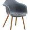 Fabric comfy FW081 ergonomic accent easy arm lounge chair