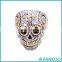 Biker jewelry skull ring, New fashion skull silver ring, 925 sterling silver cool men ring