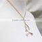 Cheap Short Chain Necklace w/ Goldtone Branch White Pearl Necklace Simple Chain Gold Necklace2016 Fashion Style Wholesale