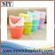 fashion plastic trash can/ colorful plastic waste can/home use garbage can