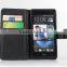 Ultra Slim Hard Leather Folio Flip Cover Case for HTC Desire 600 Dual (Black)