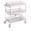 Treatment trolley with three shelves
