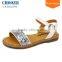 China Factory Dropship 2016 School Kids Girls New Style PU Flat Sandal Shoes