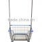 Metal Laundry Cart with Double Pole Rack