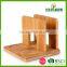 High Quality Bamboo Napkin Holder With Pepper and Salt Shaker Set