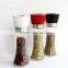 long term glass pepper grinder with colored caps