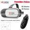 Factory Supply 3D Head Mount VR Box 2nd Generation Virtual Reality vr glasses & Bluetooth Remote Controller