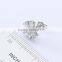 Elegant white cubic zircon stud earring flower design white gold plated jewelry