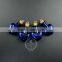 30*20mm Blue Heart Shape Glass Bottle 5mm Mouth Wood Bail Vial Pendant Wish Charm DIY Supplies 1800150