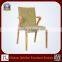 High quality stackable modern solid wooden armrest chair